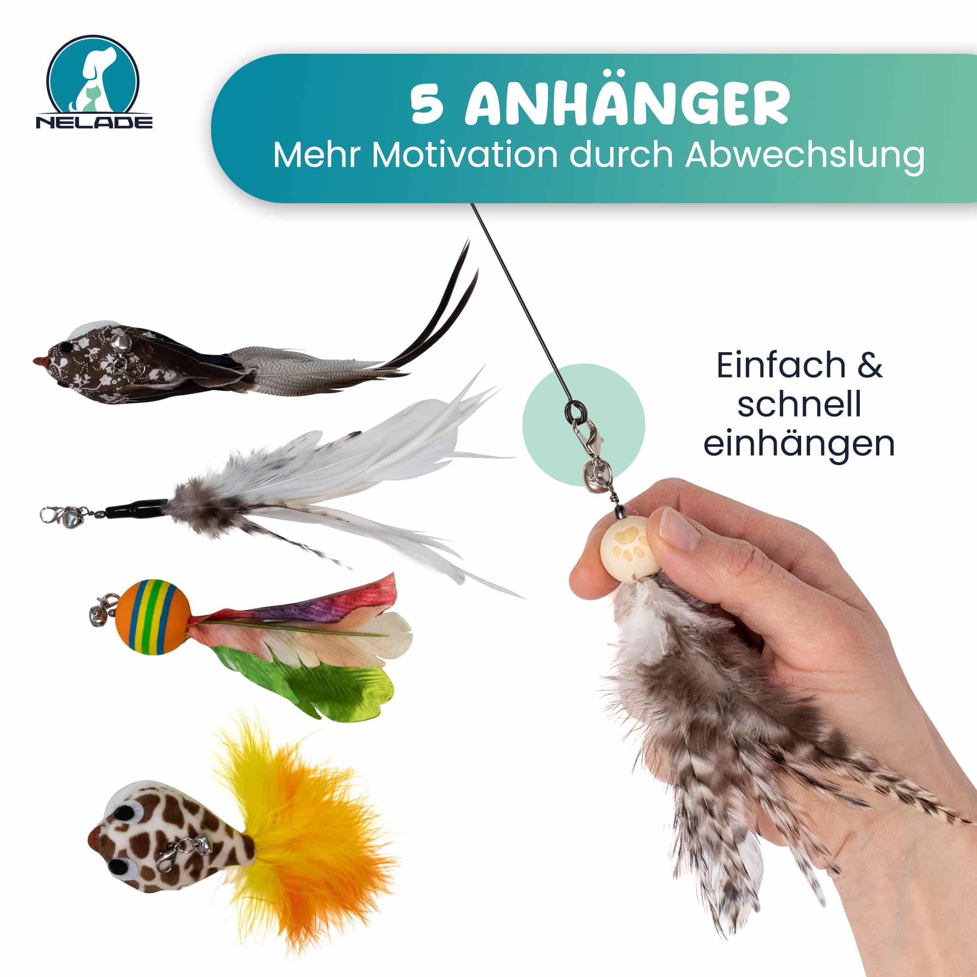 NELADE Katzenspielzeug 5tlg. B-Ware – Bild 2